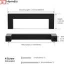 Homdiy 30 Pack Black Cabinet Handles 3 Inch(76 mm) Hole Centers Matte Black Cabinet Pulls Stainless Steel Drawer Dresser Handles Square Bar Hardware Drawer Pulls Stainless Steel Dresser Hardware