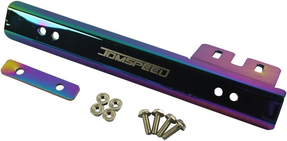 JDMSPEED Universal Neo Chrome Front Bumper License Plate Mount Bracket Relocator Holder Bar
