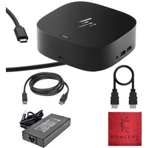 HP Docking Station for Laptop Dual Monitor and Charging - 5TW10AA / 5TW10UT / 5TW10AA#ABB USB-C G5 Dock with 120W + HDMI Cable + DisplayPort Cable (5TW10AA#ABB)