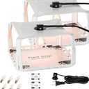 2 Pack Flea Traps for Inside Your Home, Flea Trap with Sticky Pads & 6 Bulbs, Bed Bug Killer Flea Trap Pest Control, Non-Toxic & Natural Insect Infestation Treatment for Pets & Kids