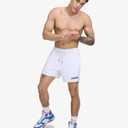Starter Men's Quick Dry Stretch Volley Swim Trunk (White, S)