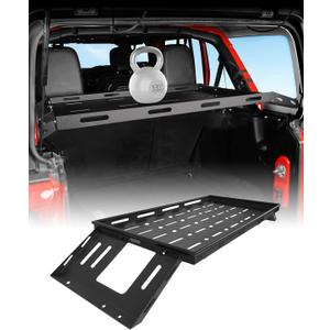 Rear Cargo Rack for Jeep Wrangler JL 2018-2024 2025 Capacity Rear Trunk Cargo Rack for Jeep Wrangler JL Accessories Solid Metal Trunk Shelf JL 4 Doors