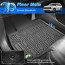 Palisade Floor Mats - Car Mats for Hyundai Palisade 7/8 Seats 2026 (Only Fit Gas), All Weather Full Set Cargo Liner with Backrest Mat for Palisade Accessories, Heavy Duty Waterproof, Black