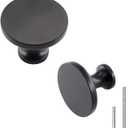 Goldenwarm 15 Pack Black Cabinet Knobs for Dresser Drawers Kitchen Hardware Handles 1.26 inch Width Round Knob for Cabinets,Zinc Alloy