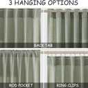 Nanspring Desert Sage Linen Curtains 84 Inch Length 2 Panels Set for Living Room Rod Pocket Back Tab Light Filtering Window Drapes for Bedroom Dining Room Protect Privacy Modern Farmhouse Decor 52x84