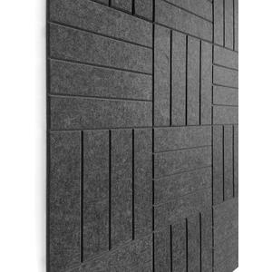 Felt Bulletin Board Tiles | Modern Cork Board Alternative | Large Cork Boards for Walls | Aesthetic Felt Wall Panels for Office & Home Decor | Pinboard & Photo Board (12-Pack) | Gray Black