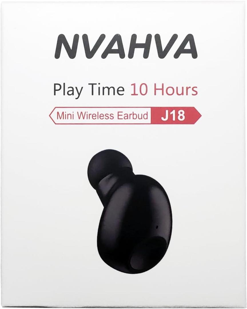 Single Bluetooth Earpiece10 Hrs Playtime, Wireless Headphone, Mono Headset Hands-Free Car Earphone, Cell Phone Bluetooth Earbud for Smart Phones PC TV Audiobook (Black)