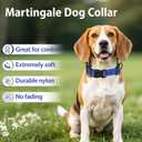Martingale Collar for Dogs with Quick Release Buckle, Reflective Soft Padded & Escape Proof, Adjustable Nylon Dog Collars for Training & Daily Walking (Royal Blue,L) (L:width 1"neck 18.5-24")