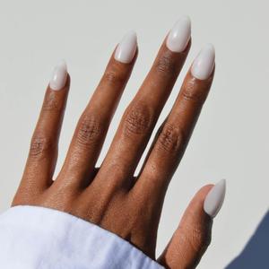 Glamnetic Press On Nails - Short Almond Fake Nails, Milky White Nails, Milky White | 15 Sizes - 30 Nail Kit with Glue | Gift for Mom