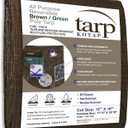 Kotap 12 x 16 Ft. All-Purpose Multi-Use Protection/Coverage 5-mil Poly Tarp, Reversible, Waterproof, Brown/Green, (TBG-1216)