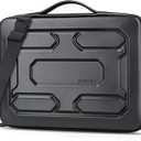DOMISO 13.3 inch Laptop Sleeve Shoulder Bag Shockproof Waterproof Computer Bag EVA Protective Carrying Case Handbag for 13-13.3" Notebooks/13 MacBook Air/Pro Retina/Dell XPS 13/Samsung/HP, Black