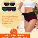 MISSWHO Womens High Waisted Cotton Underwear Full Coverage Soft Double-Layer Waistedband Panties (Regular & Plus Size) (M)