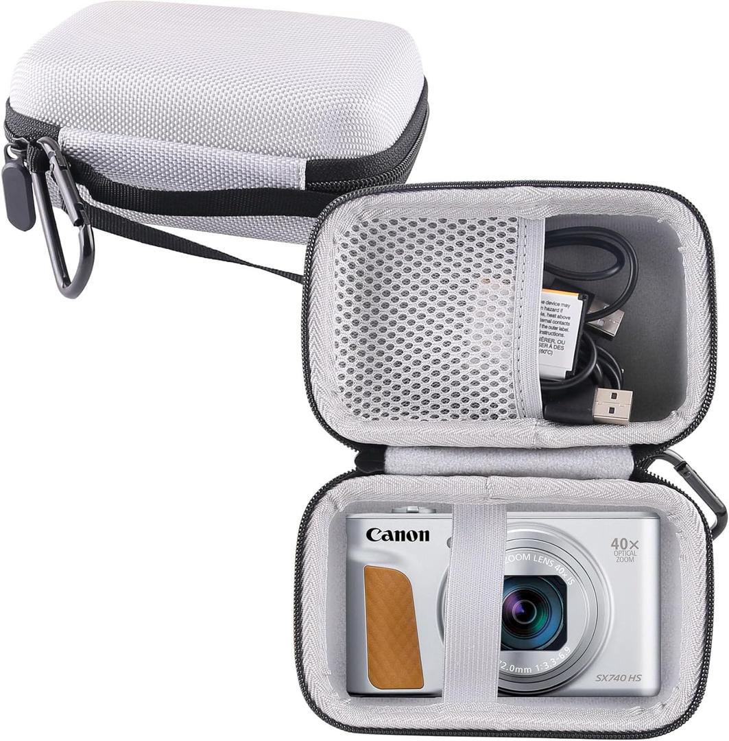 WERJIA Hard EVA Travel Case for Canon PowerShot SX720 SX620 SX730 SX740 G7X /G7X Mark III /G7X Mark II Digital Camera (grey)