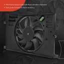 A-Premium Engine Radiator Cooling Fan Assembly Compatible with Select Jeep & Ram & Fiat Models - Renegade 2015-2018, ProMaster City 2015-2018, 500X 2016-2018 - Replace# 68247205AA, 68360299AA