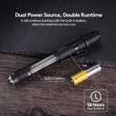 RovyVon H3 Pro Rechargeable Pen Flashlight USB C, 600 lumens Super Bright Pen Light Flashlights, Dual Power Source Dual Buttons Battery Replaceable Penlight, Ideal Presents for Men Family