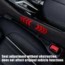 Car Seat Gap Filler Organizer 2 PCS Black Universal Seat Gap Plug Blocker Anti-Drop Console Catcher Phone Keys Storage for Car Truck SUV Auto Accessories Style1