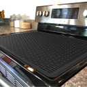 Stove Top Cover for Electric Stove - Silicone Stove Mat for Glass Top, Glass Cooktop Protector, XL Dish Drying Mats For Kitchen,Oven Covers for Electric Stove (Black,30 x 21)