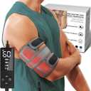 CREATRILL Upper Arm Heating Pad Sleeve, Heated Arm Brace for Bicep Tendonitis Muscle Strains, Gray, Large
