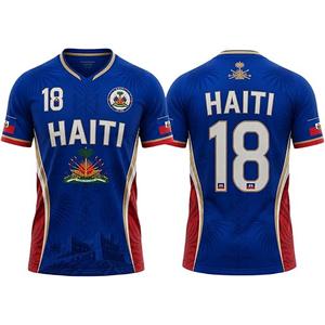 Haiti Soccer Fans Jersey Pride Proud Haitian Football Lovers T-Shirt, Large