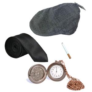 1920s Men Costume Accessories Set Roaring Retro Gangster Costume