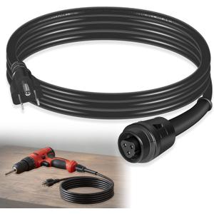 48-76-4008 Quick-Lok Cord 8-Foot 3 Wire Grounded Cord Replacement Quik Lock Cord 48-76-3008/48-76-4008 Electric Tool Power Cord for Quick-Lok Drills & Power Tools