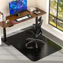 Office Chair Mat for Carpet 36x 48, Heavy Duty Desk Chair Mat for Low Pile Carpet with Cleats, Black Plastic Floor Mat for Gaming Chair, Smooth Rolling Carpet Chair Mat Protector