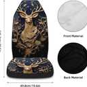 5 Pcs Premium Deer Car Seat Cover, Breathable & Washable Car Seat Covers Full Sets, Fashionable Printed Seat Covers for Cars Interior, Universal Fit for Most Cars, Sedan, Truck, SUV