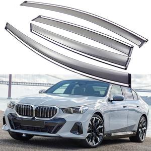 Wind Deflectors Rain Guards Compatible with BMW 5 Series Sedan 530i 540i 550e 2024 2025, Sun Shield Window Visors, Tape-On 4 pcs