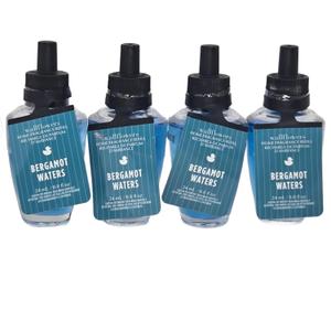 Bath and Body Works 4 Pack Bergamot Waters Wallflowers Fragrance Refill. 0.8 fl oz.