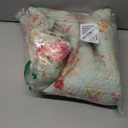 Greenland Home Fashions Antique Rose - Classic Traditional Floral - 100% Cotton Quilted Throw Blanket, 50 x 60 inches, Blue