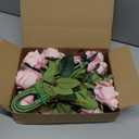12Pcs Realistic Fake Light Pink Roses Faux Flowers with Long Stems, Artificial Silk Rose Flowers for Valentines Day Home Wedding Decor Bridal Bouquet