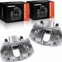 A-Premium Disc Brake Caliper Assembly with Bracket Compatible with Select Volvo Models - S60 2001-2007, S80 1999-2006, V70 2001-2007 - Front Driver and Passenger Side, 2-PC Set