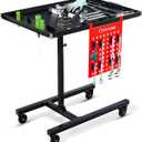 Adjustable Work Table, Mobile Work Table, Shop Table, Tool Tables, Rolling Work Tables, Portable Work Benches with Wheels for Garage, Mechanics, Warehouse, Workshop, DIY