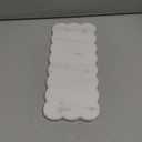 Newtay White Scallop Marble Board 12" x 5" Cutting Board with Rubber Feet, Scalloped Marble Tray Decorative Pastry Board for Kitchen Cake Bread Baking Cheese Display