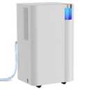 Uthfy 2000 Sq. Ft Dehumidifier for Basement, Max 24 Pint/Day Dehumidifier for Home with Drain Hose, 24H On/Off Timer, 3 Color Ambient Light, Child Lock,Auto Deforest, Quiet for Bedroom,Bathroom,Office
