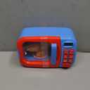 Boley Blue Microwave Playset - 11 Pc Light & Sound Pretend Play Kitchen Toys Set with Play Food for Kids Ages 3+