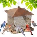Bird Feeder, Heavy Duty Metal Bird Feeders for Outdoor Hanging, 9LB Extra Large Capacity Wild Birdfeeder for Garden Yard Outside Backyard