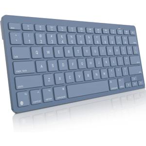 OMOTON Wireless Keyboard for Mac, Compact Ultra-Slim Design (No Number Pad), Stable Bluetooth Keyboard for Mac, Ergonomic and Portable, Compatible with MacBook Pro/Air/iMac, Blue
