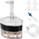 AQUANEAT Aquarium Air Driven Corner Sponge Filter for Nano Fish Tank with Tubing, Valves and Suction Cups, up to 20 Gallon (Small)