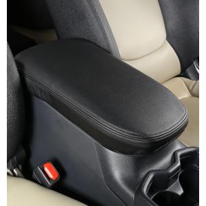 Armrest Cover with Mini Brush for Toyota RAV4 2019-2025, Leather Center Console Cover Middle Console Lid Cover Pad Protector for 2020 2021 2022 2023 2024 RAV 4 Hybrid Interior Accessories Black