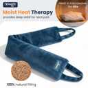 NEWGO Neck Warmer Microwavable - Heating Pad for Neck and Shoulders with Straps - Reusable Moist Heated Pad for Pain Relief- Hot Compress
