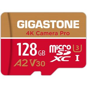 【5-Years Data Recovery】 GIGASTONE 128GB Micro SD Card, 4K Video Recording for GoPro, Action Camera, DJI, Drone, Nintendo-Switch, R/W up to 100/50 MB/s MicroSDXC Memory Card UHS-I U3 A2 V30