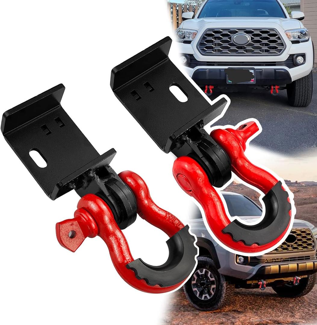VIAGL Front Demon Tow Hook Bracket with 3/4 Inches Shackle Fit for Toyota Tacoma 2009-2023