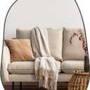 PERFNIQUE Irregular Wall Mirror Asymmetrical Mirror, 27''x19'' Black Mirror for Bathroom Bedroom Living Room Entryway, Decorative Modern Wall Decor, Wall Mounted Mirror (Black, 27''x19'')