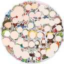 5 x 104pcs Cute Rabbit Stickers for Water BottlesCartoon Laptop Gifts Vinyl Waterproof Sticker for BumperWater BottlesComputerPhoneHard hatCar Decal (104 A-3967)