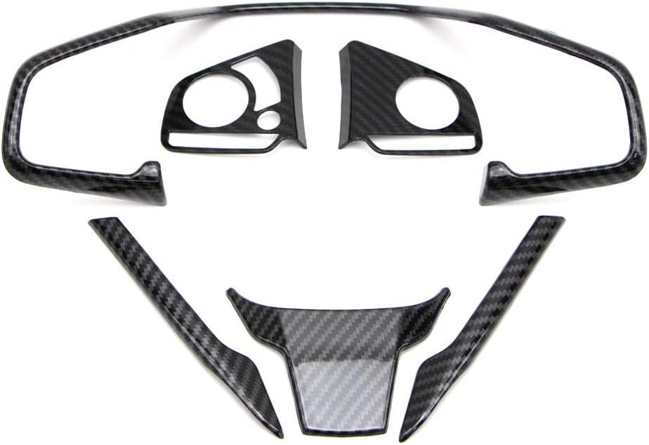 Dreamseek Steering Wheel Cover Strip Trim for 10th Gen Honda Civic 2016 2017 2018 2019 2020 2021 Interior Steering Wheel Decoration Sticker Carbon Fiber Style
