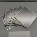 Light In The Dark 5 Inch Square Mirror Candle Plate with Beveled Edge Set of 12 - Small Square Mirror for Centerpieces, Wall Dcor, Crafts