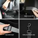 Amazon Basics Dog Car Seat, Pet Booster for Small-Medium Dogs with Leash & Washable Cover, Black
