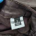 Womens High Waisted Stretch Faux Leather Pants PU Coated Legging Juniors Purple Brown (095-purple Brown 5)