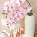 Floroom 2pcs Faux Phalaenopsis Orchid Fake Artificial Flower with Stems, Real Touch Large Blooms 40 Inch for DIY Bouquets, Wedding Centerpieces & Home Decor, Pale Pink